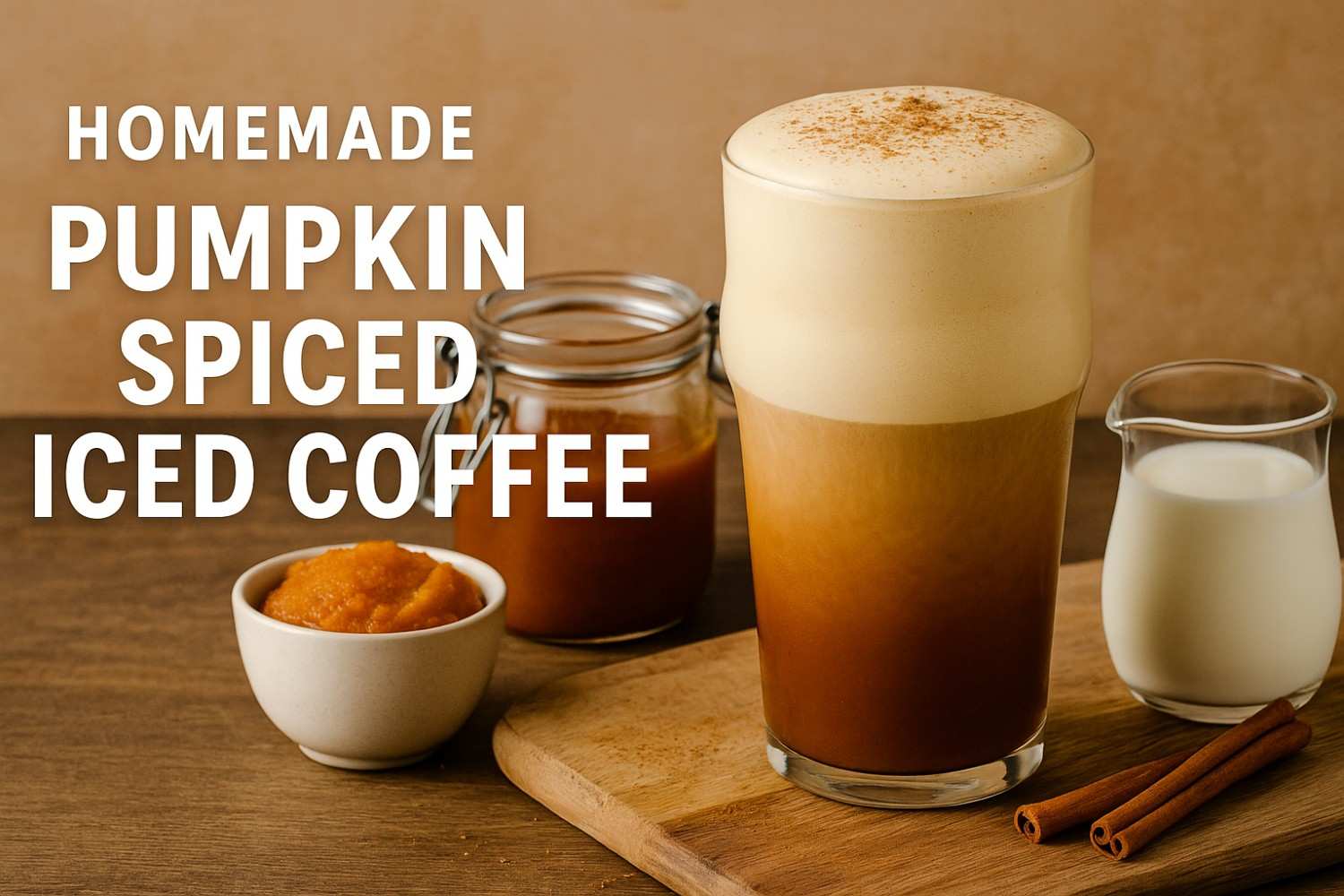 Homemade Pumpkin Spiced Iced Coffee