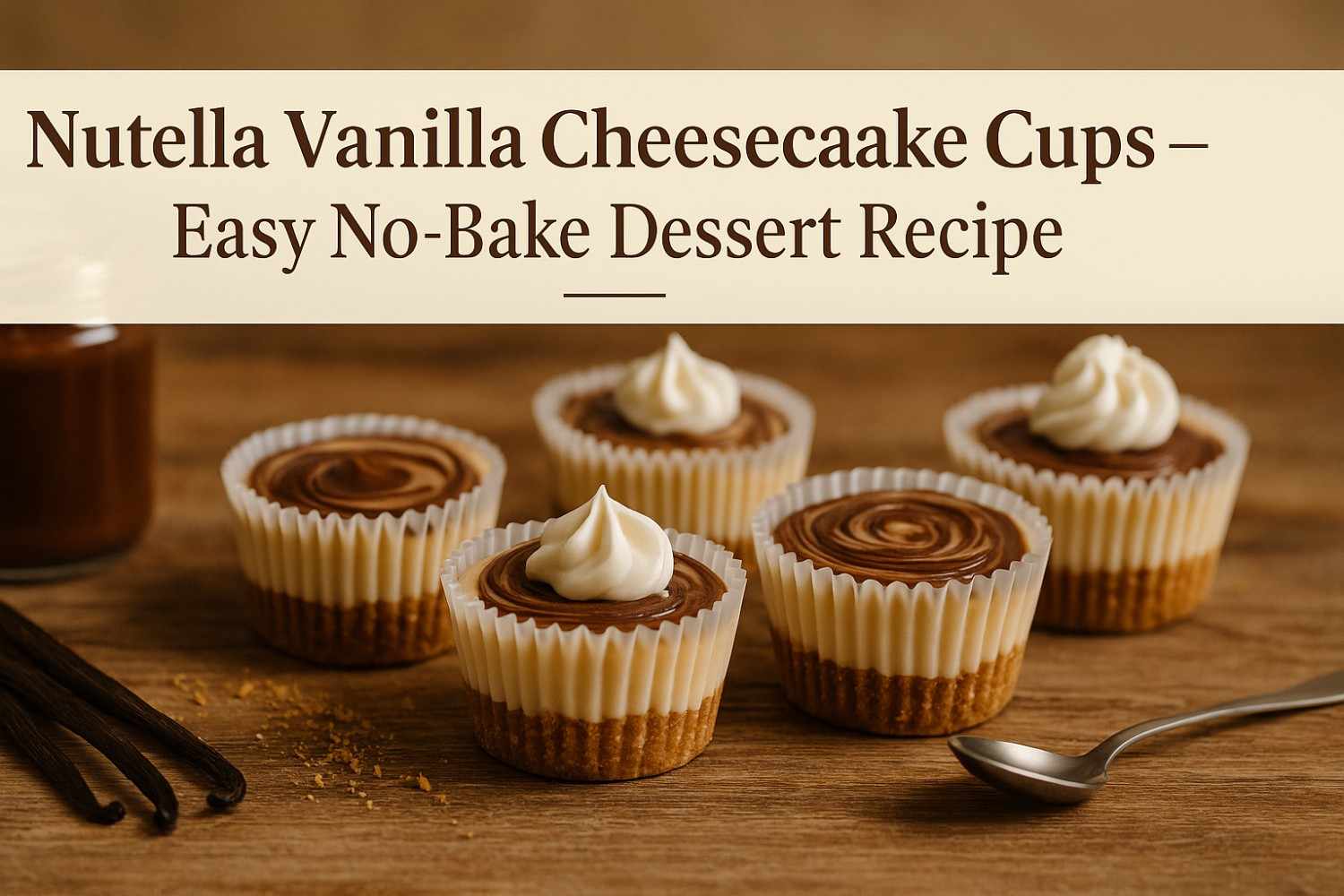 Nutella Vanilla Cheesecake Cups The Creamy, No-Bake Dessert Everyone Will Love