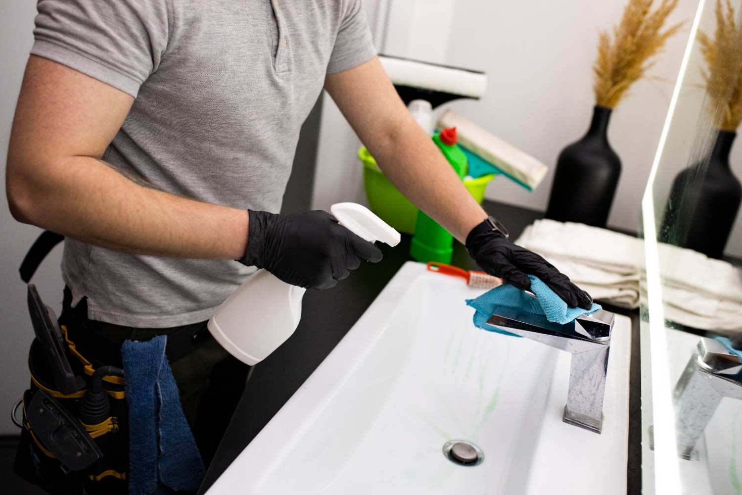 Sanitize Sinks, Toilets, and Surfaces