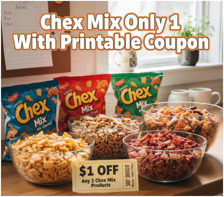 chex mix only 1 with printable coupon
