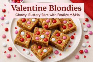 Valentine Blondies The Chewy, Buttery Bars