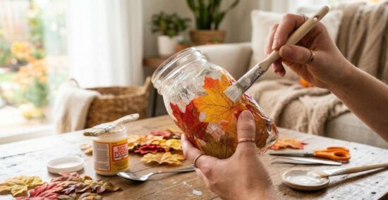 Frosted leaf silhouette for a modern style