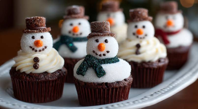 Snowman Cupcakes Easy Christmas Recipe I Use Every Year